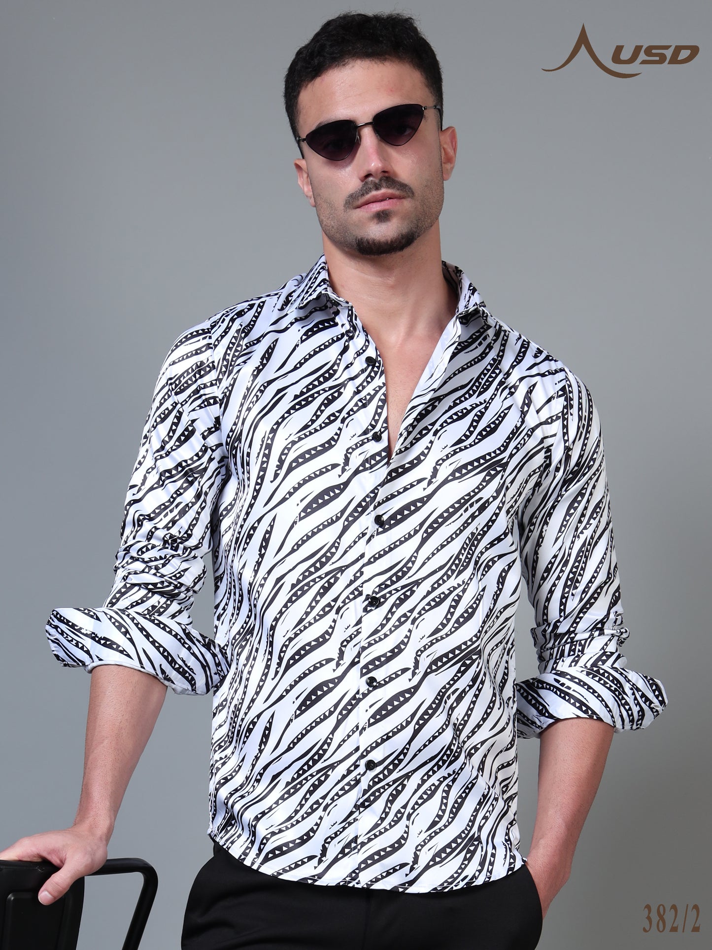 382/2–Premium Printed Satin Shirts