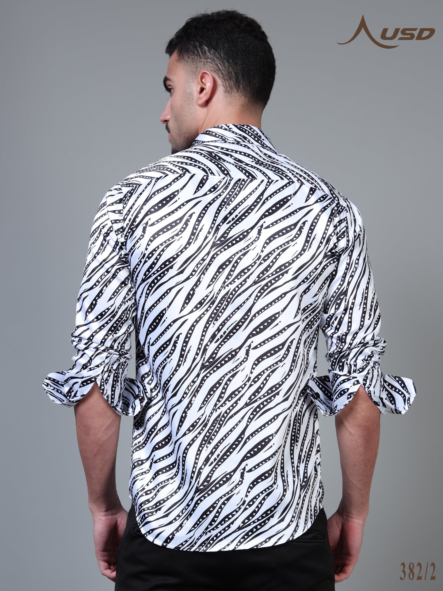 382/2–Premium Printed Satin Shirts