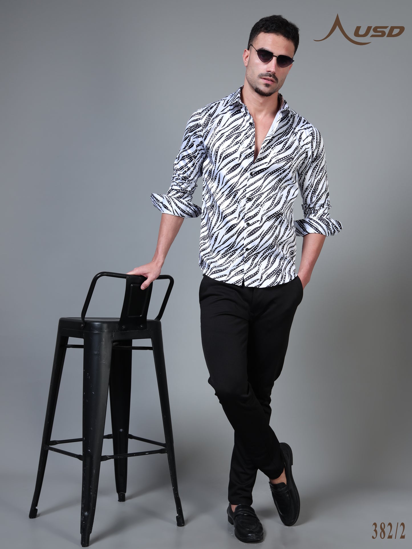 382/2–Premium Printed Satin Shirts