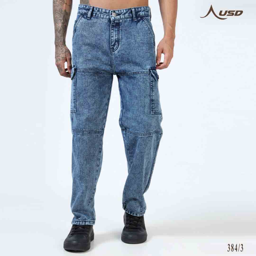 Super Stylish Baggy Cargo Jeans-JC-384-3