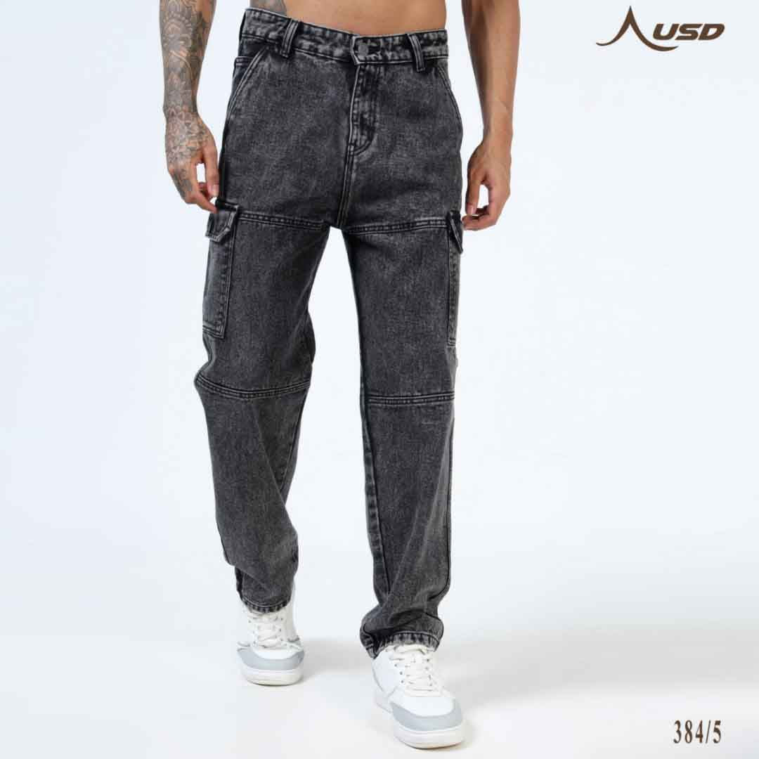 Super Stylish Baggy Cargo Jeans-JC-384-5
