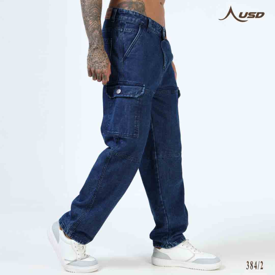 Super Stylish Baggy Cargo Jeans-JC-384-2