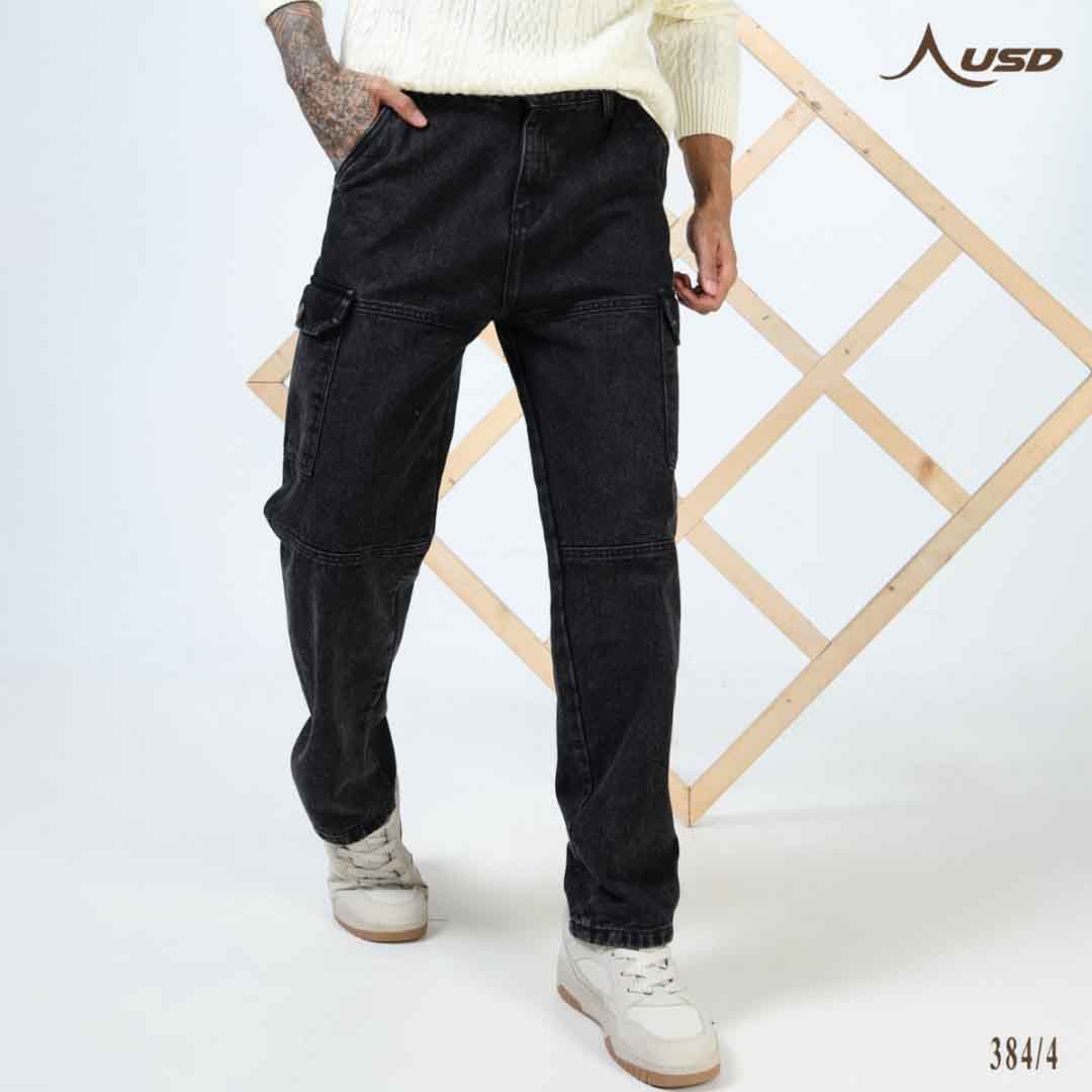 Super Stylish Baggy Cargo Jeans-JC-384-4