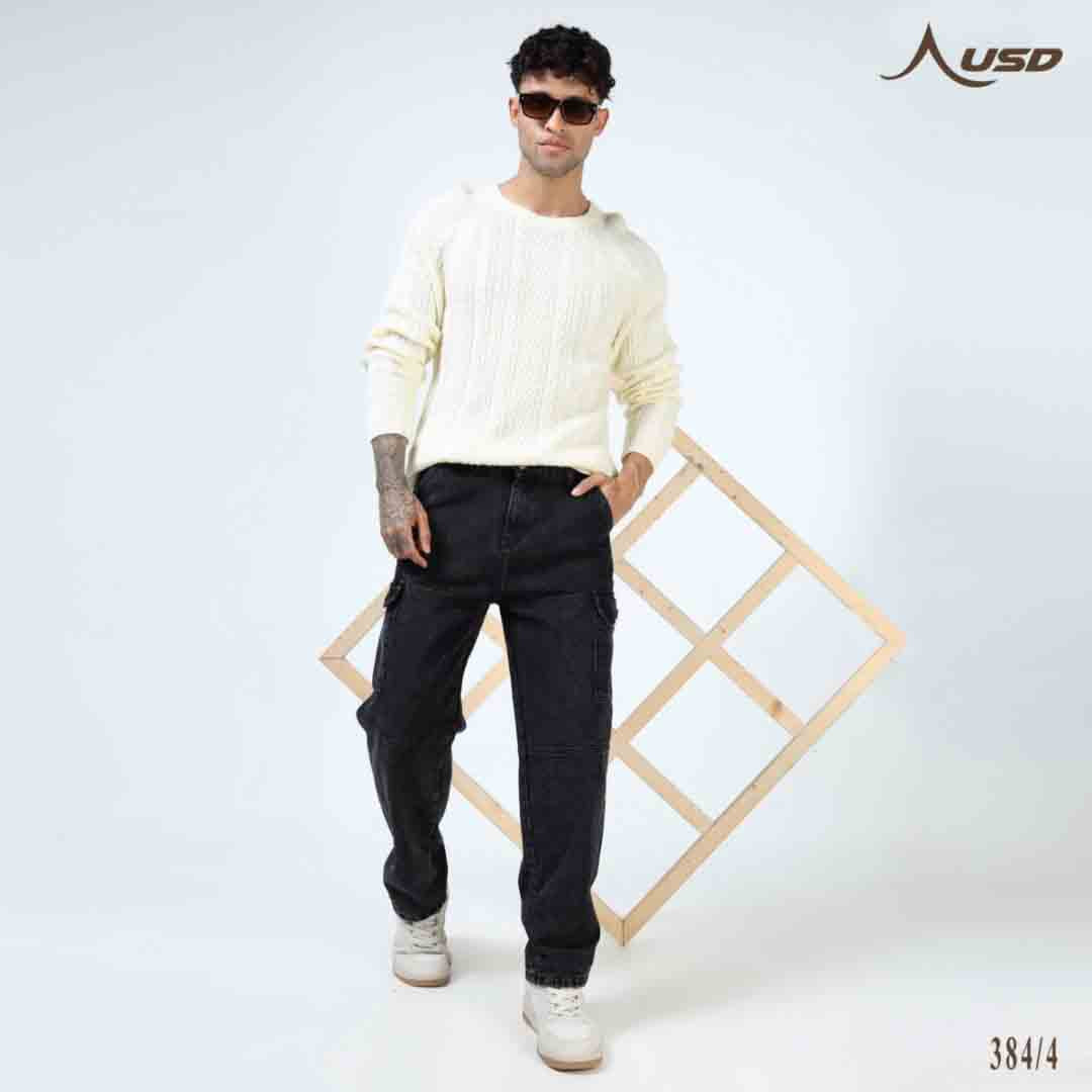 Super Stylish Baggy Cargo Jeans-JC-384-4