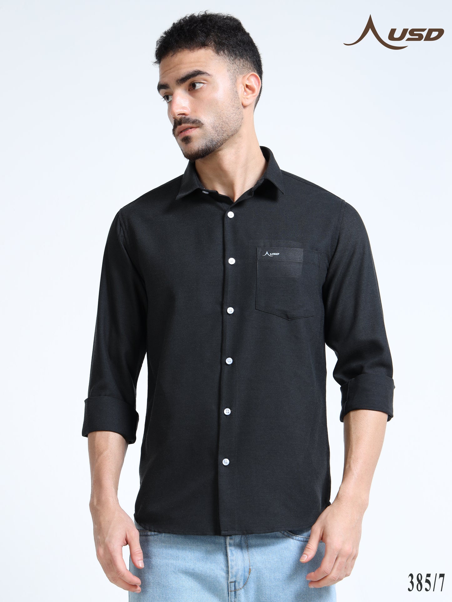 385/7-Premium Oxford Yarn Dyed Cotton Shirt for Men