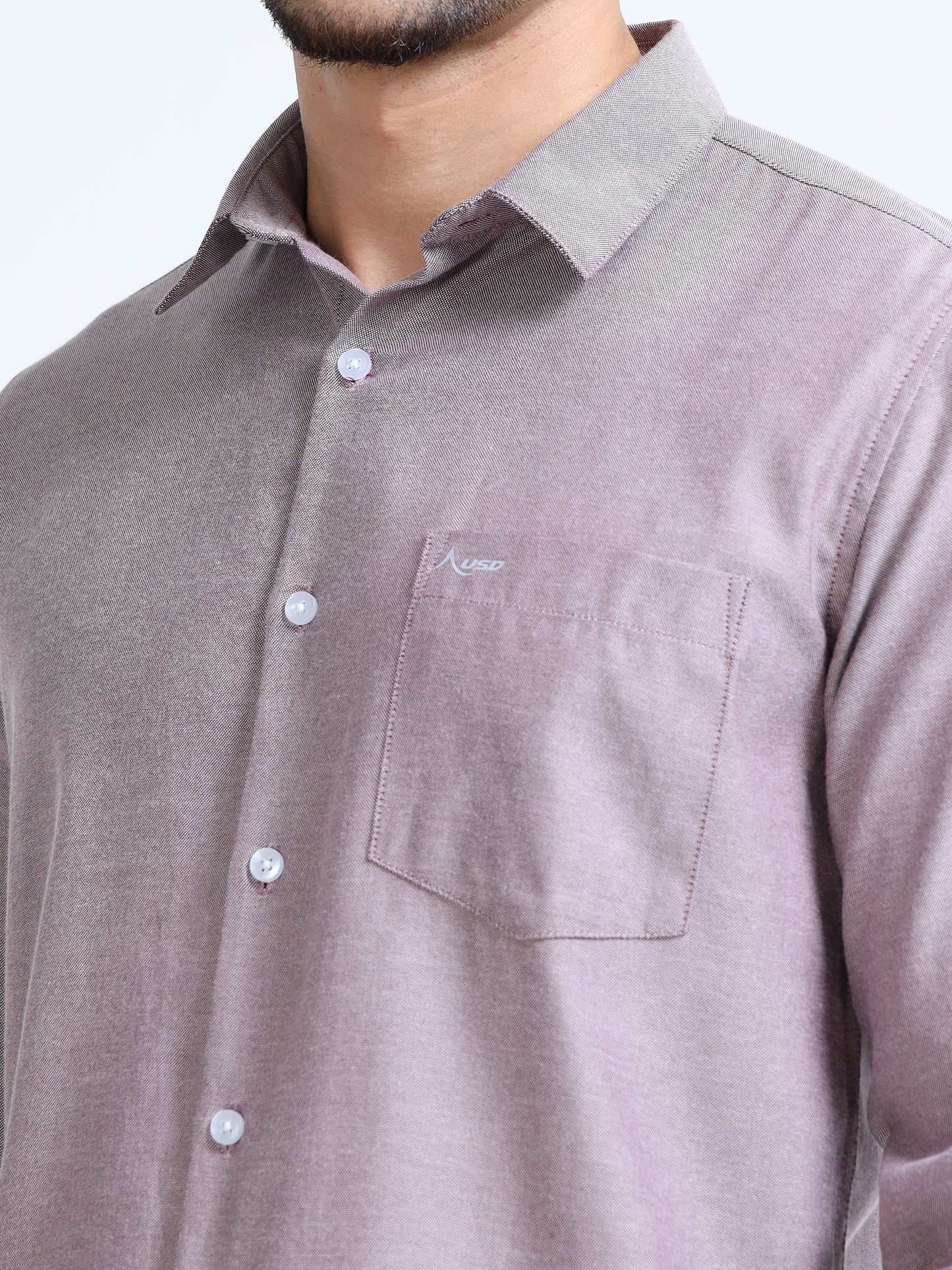 385/5-Premium Oxford Yarn Dyed Cotton Shirt for Men