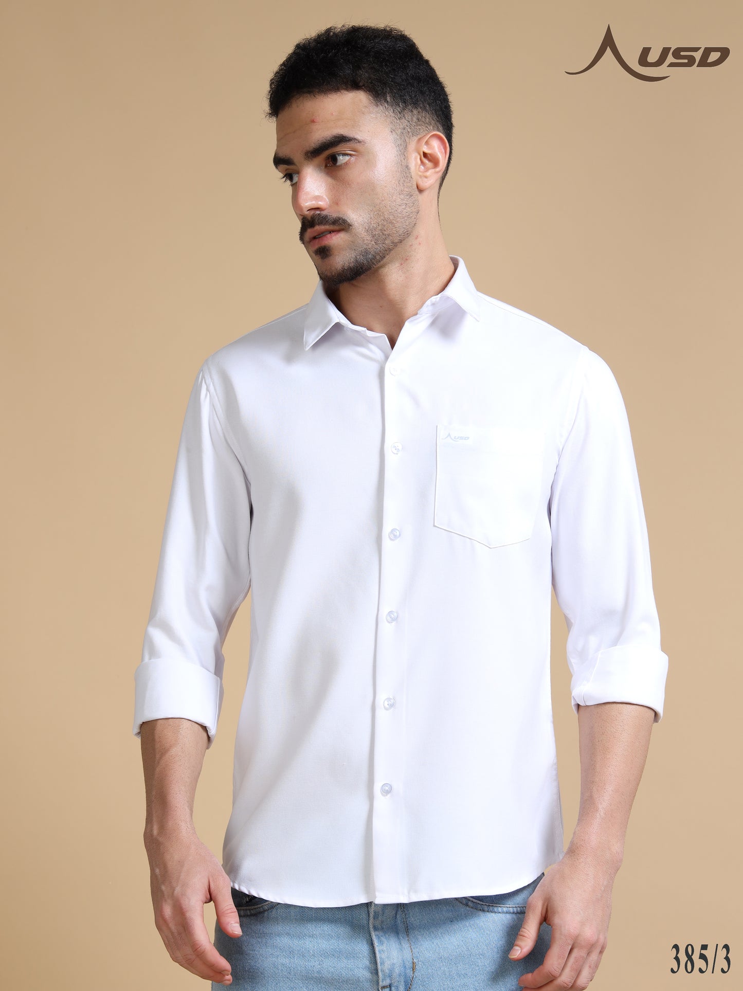 385/3-Premium Oxford Yarn Dyed Cotton Shirt for Men