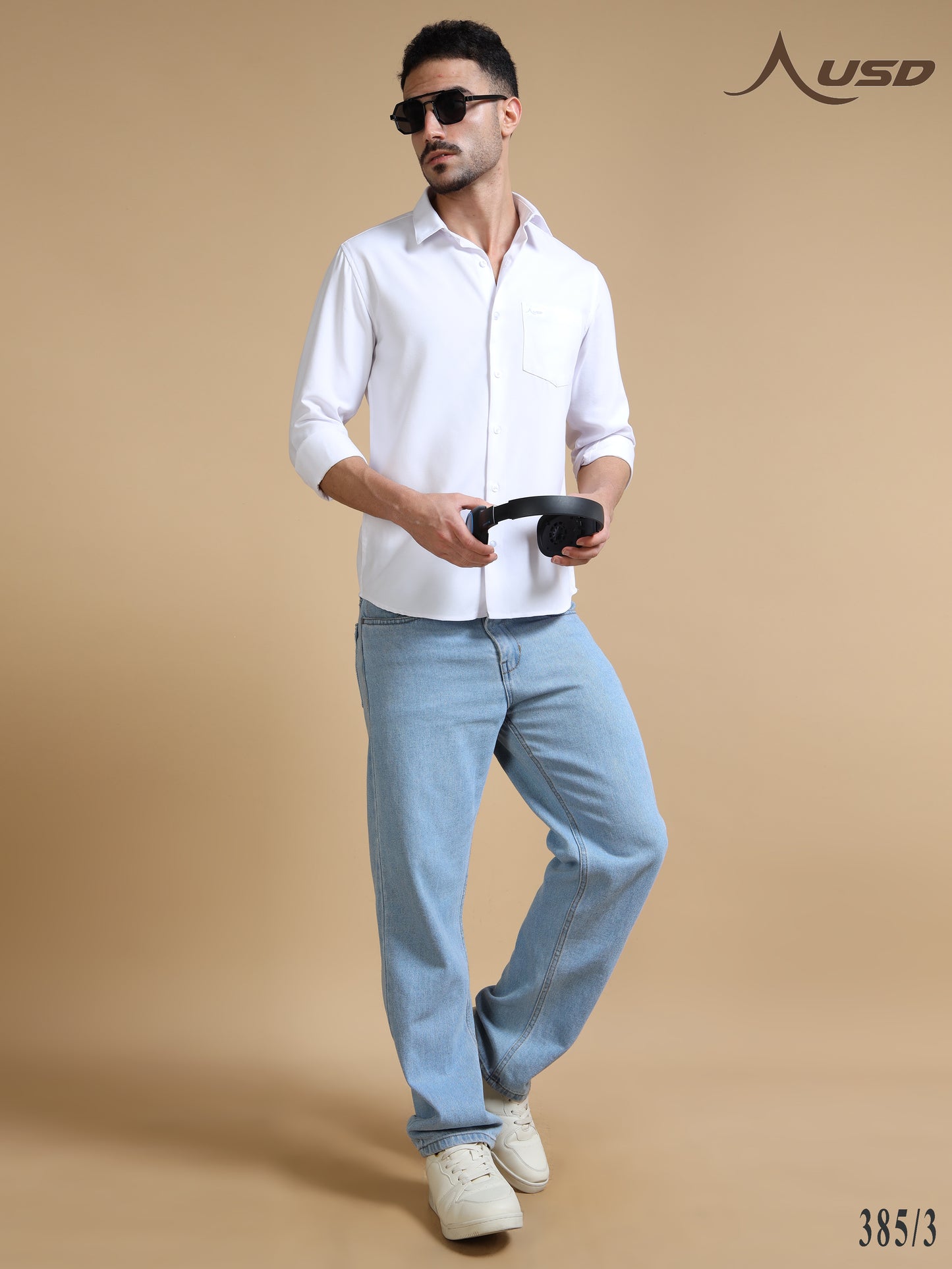 385/3-Premium Oxford Yarn Dyed Cotton Shirt for Men