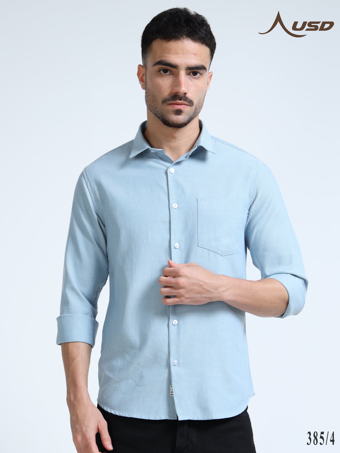 385/4-Premium Oxford Yarn Dyed Cotton Shirt for Men