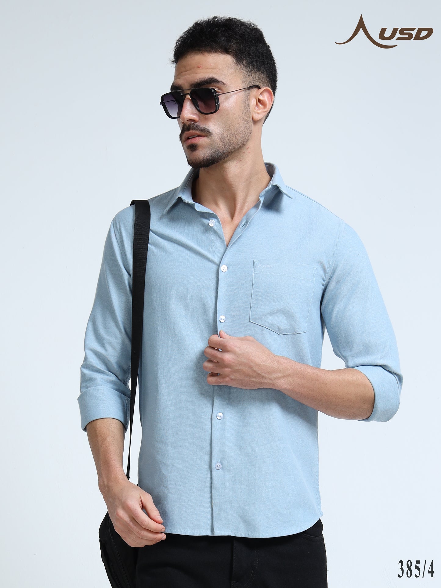385/4-Premium Oxford Yarn Dyed Cotton Shirt for Men