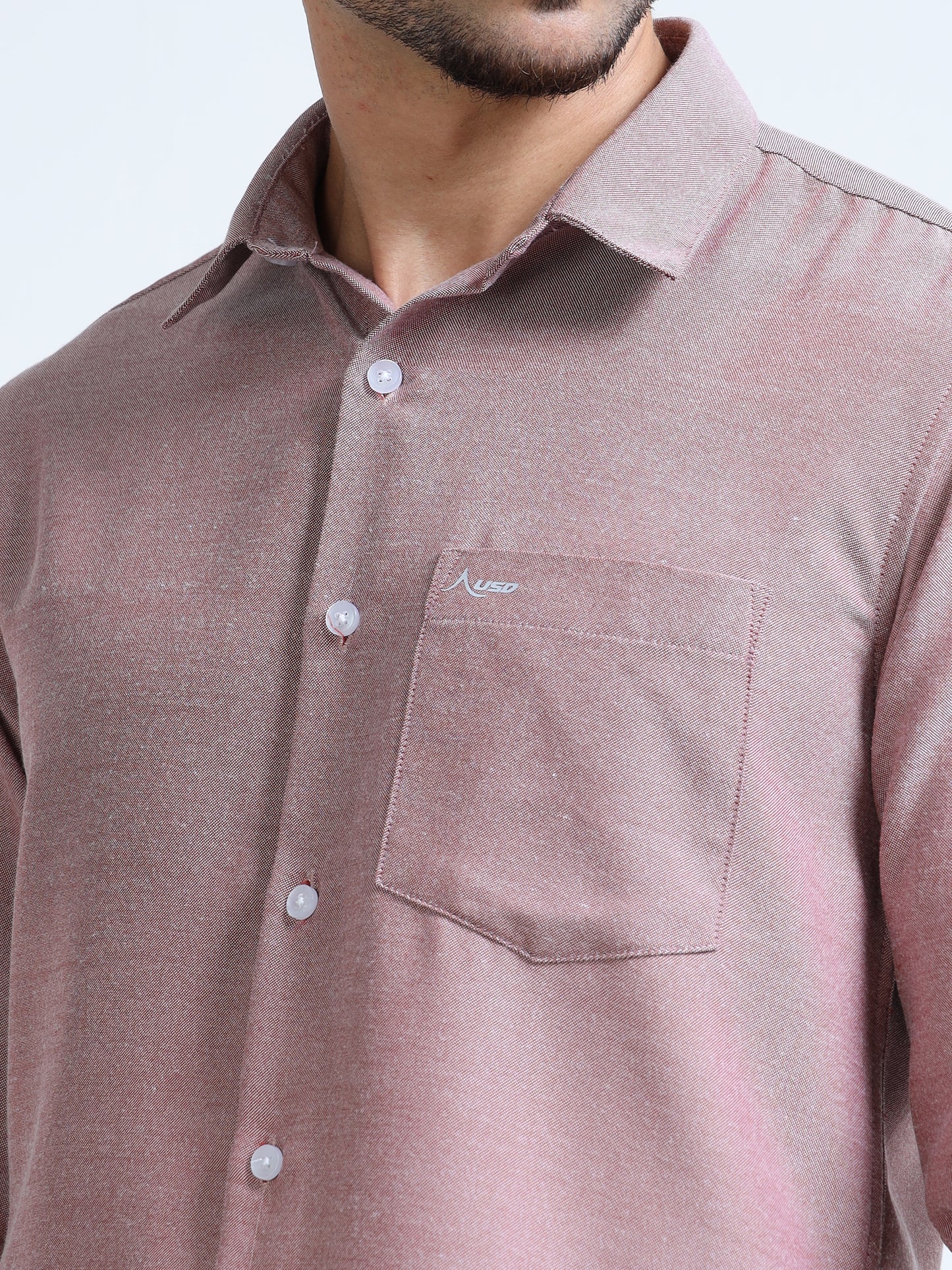 385/6-Premium Oxford Yarn Dyed Cotton Shirt for Men