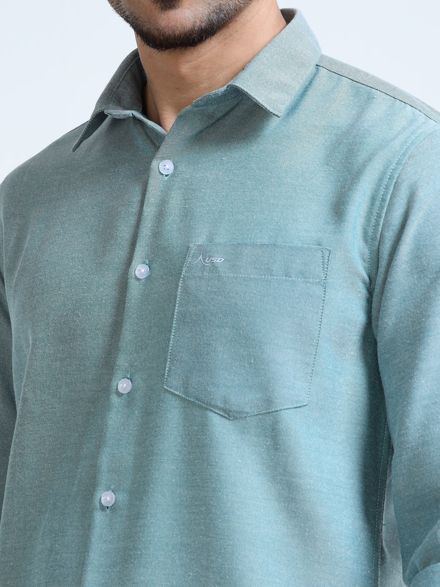 385/1-Premium Oxford Yarn Dyed Cotton Shirt for Men