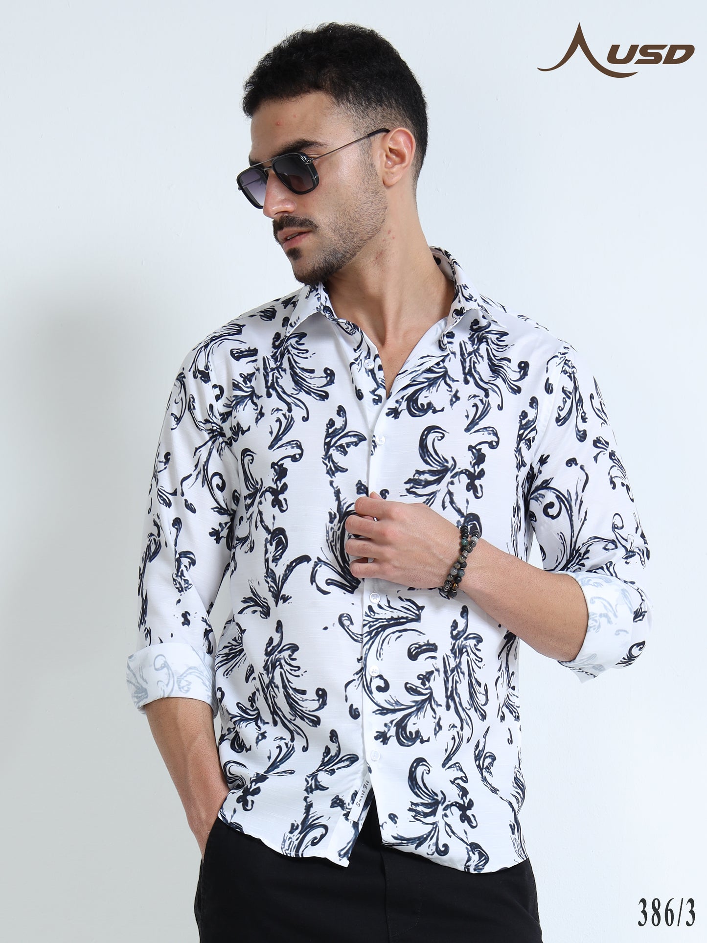 386/3-Premium Rayon Digital Print Shirt