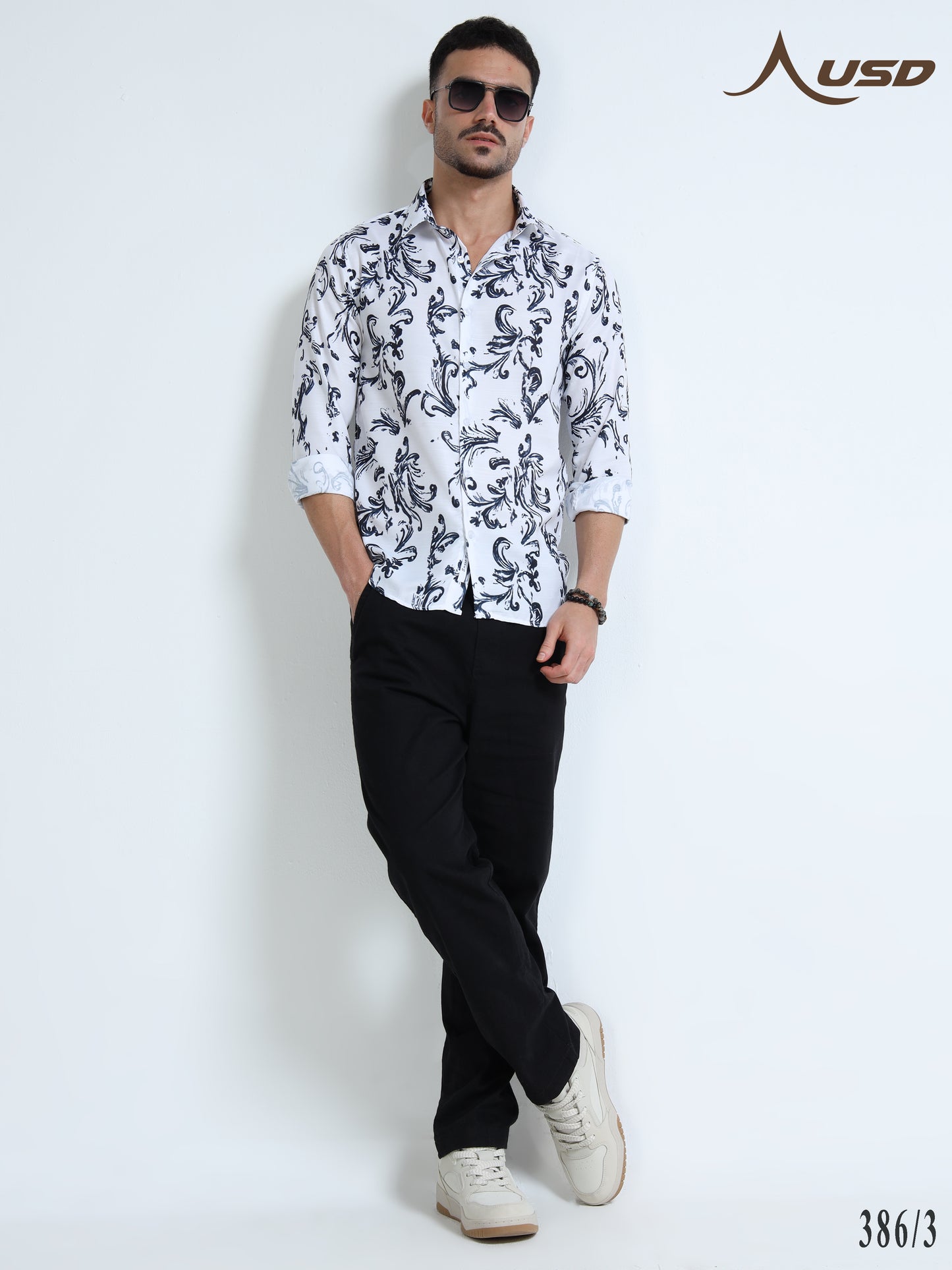 386/3-Premium Rayon Digital Print Shirt