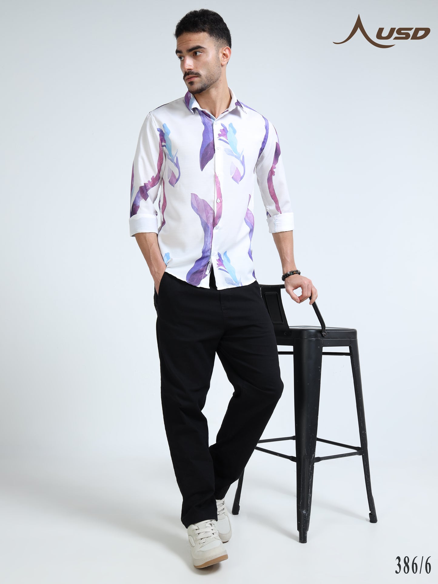 386/6-Premium Rayon Digital Print Shirt
