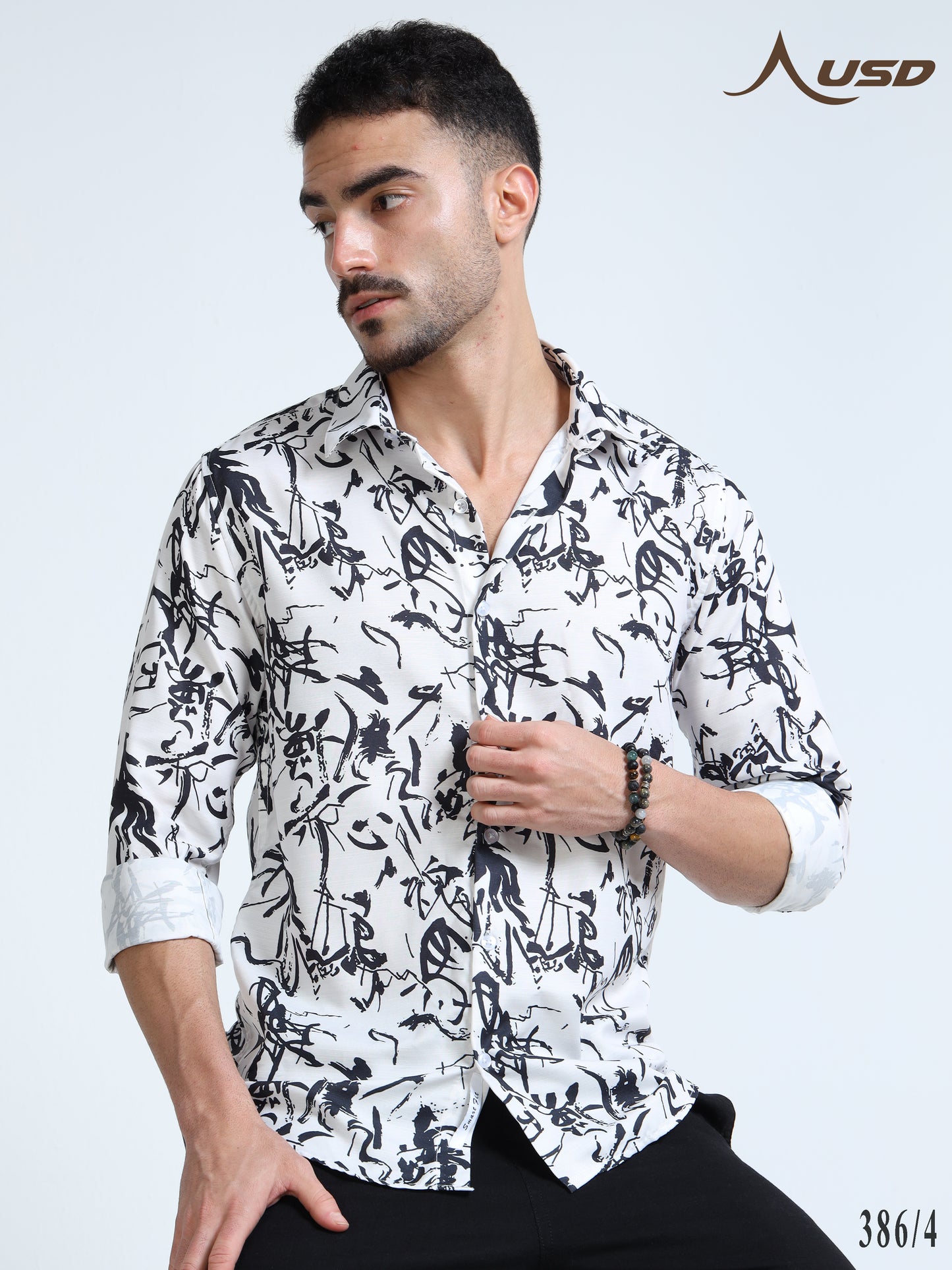 386/4-Premium Rayon Digital Print Shirt