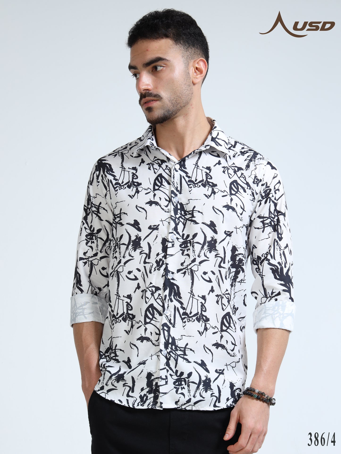 386/4-Premium Rayon Digital Print Shirt
