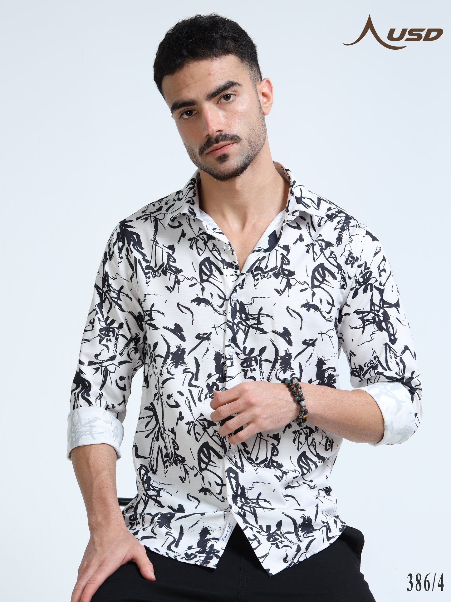 386/4-Premium Rayon Digital Print Shirt
