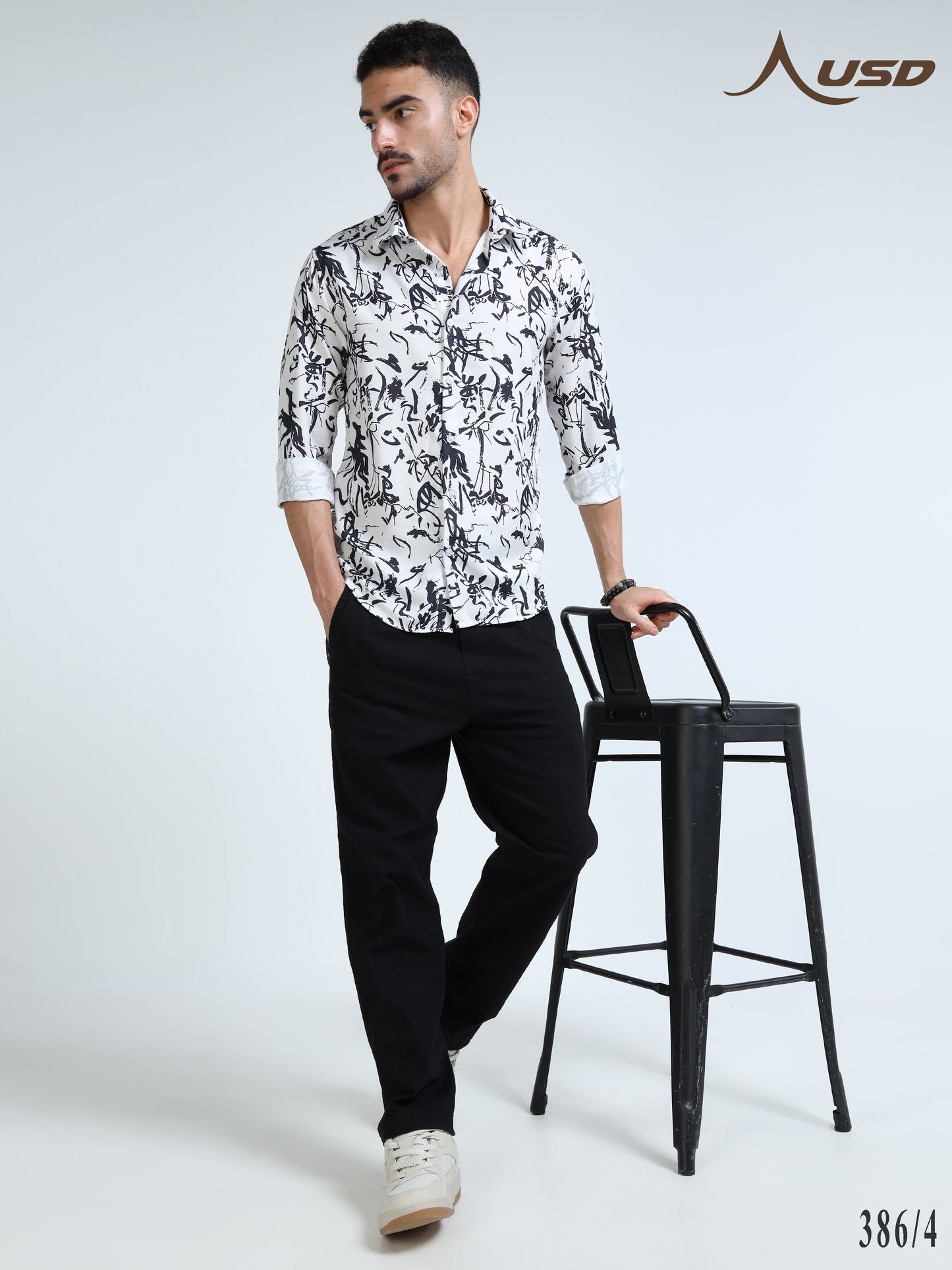 386/4-Premium Rayon Digital Print Shirt