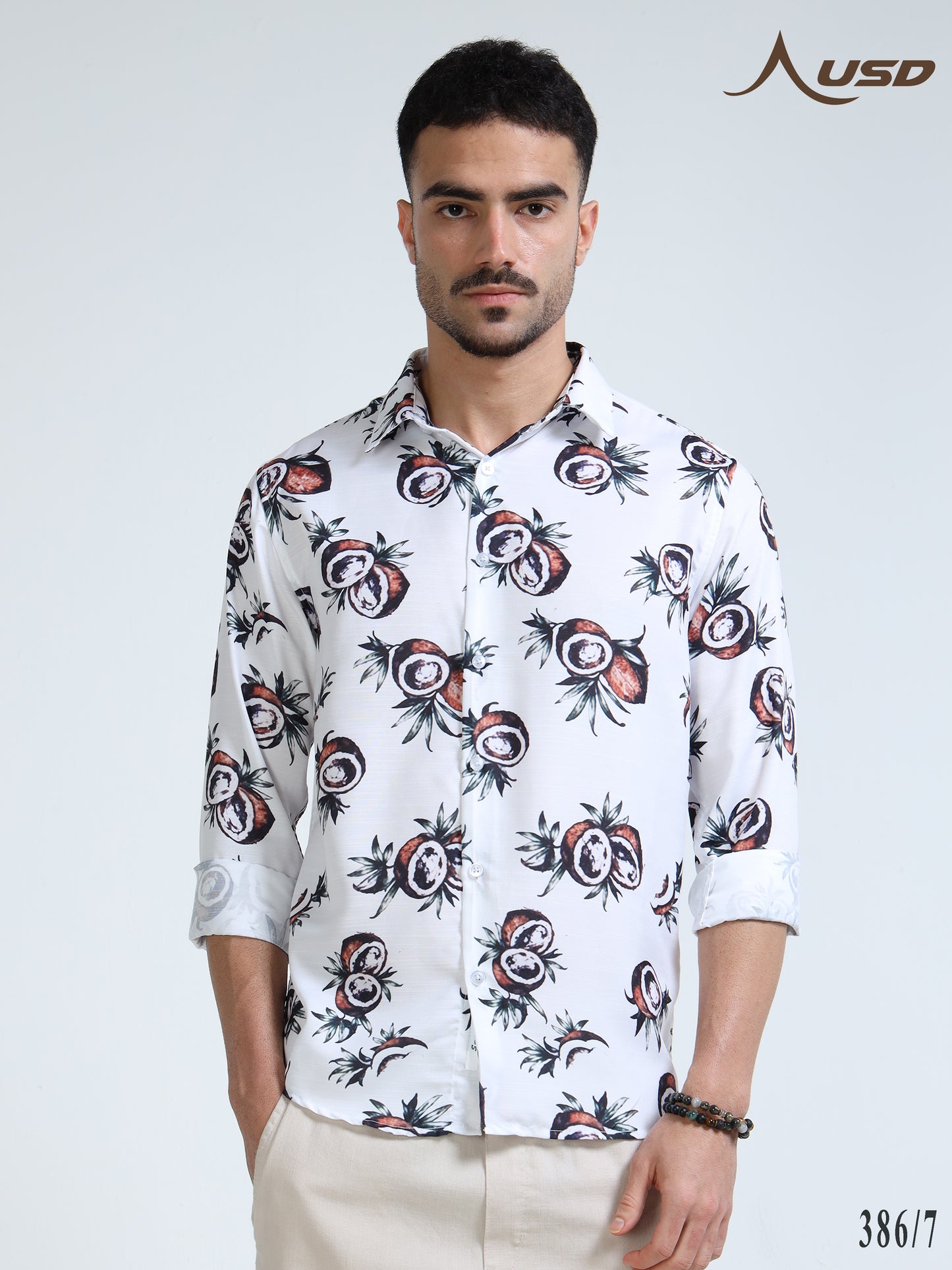 386/7-Premium Rayon Digital Print Shirt