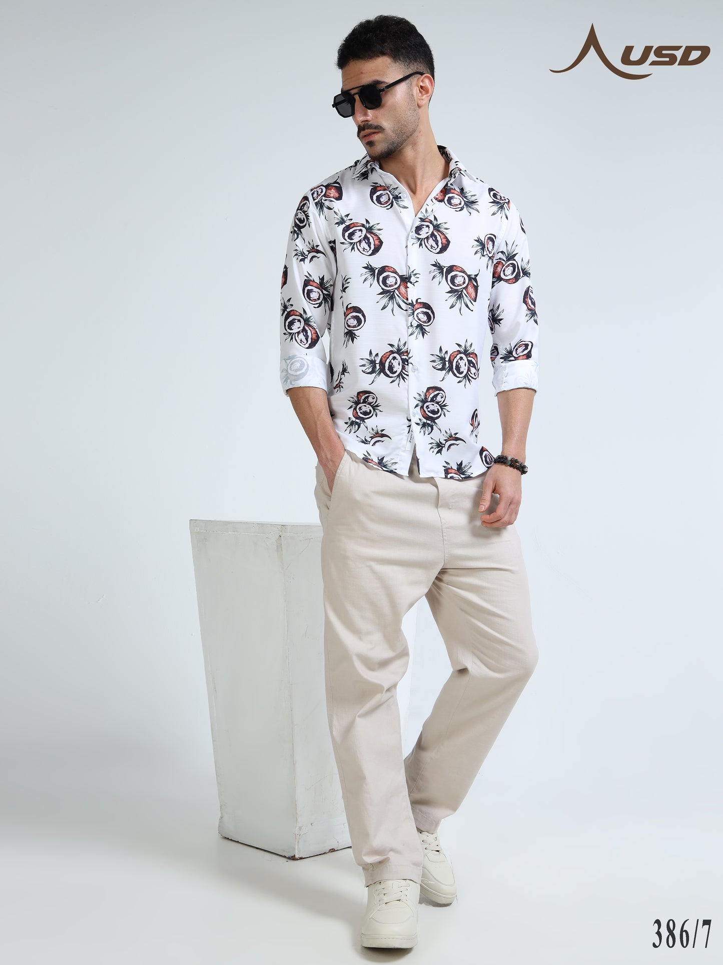 386/7-Premium Rayon Digital Print Shirt