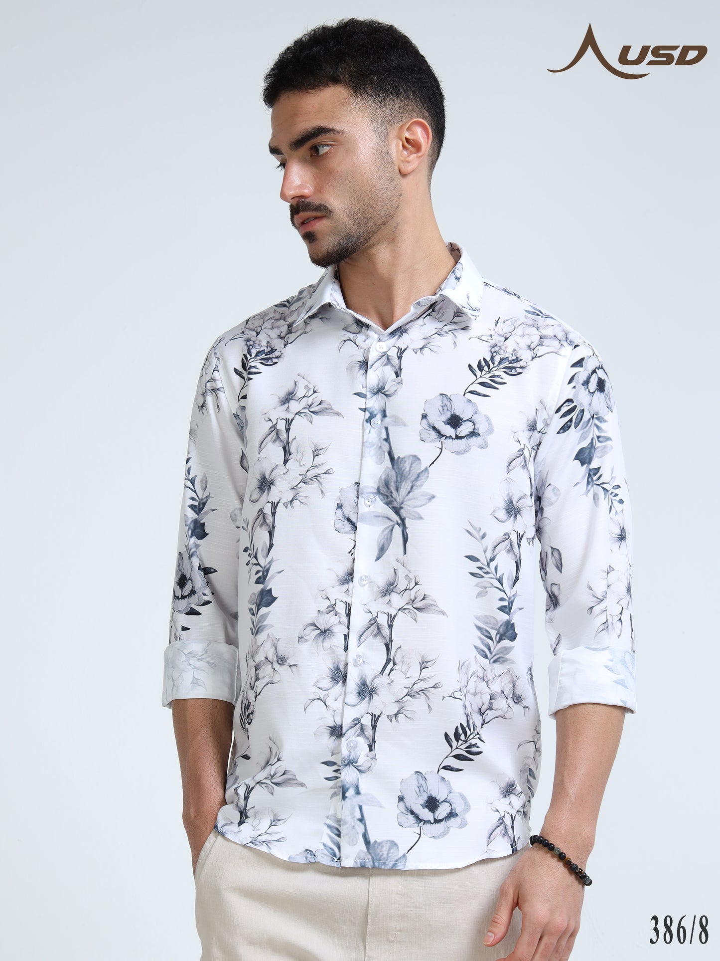 386/8-Premium Rayon Digital Print Shirt