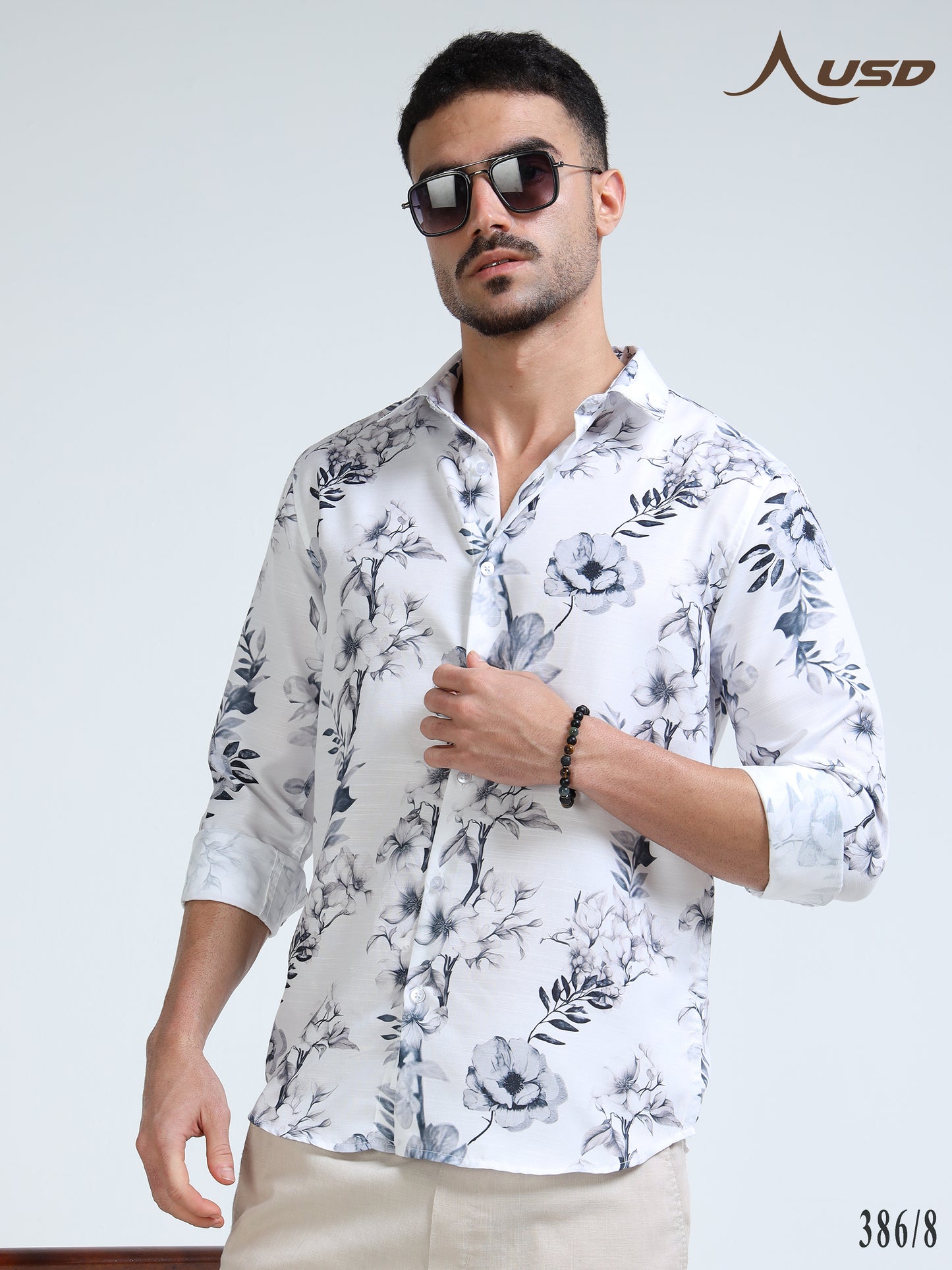 386/8-Premium Rayon Digital Print Shirt