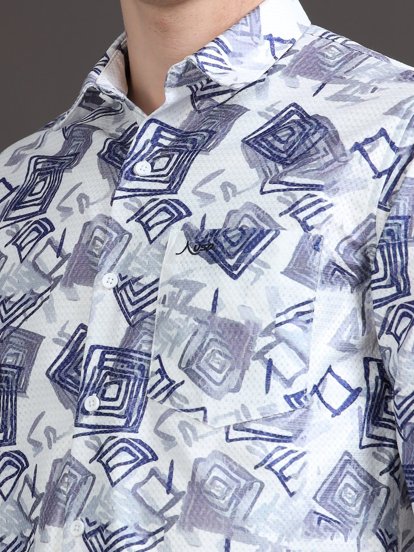 357/3-Crochet Digital Printed Shirts