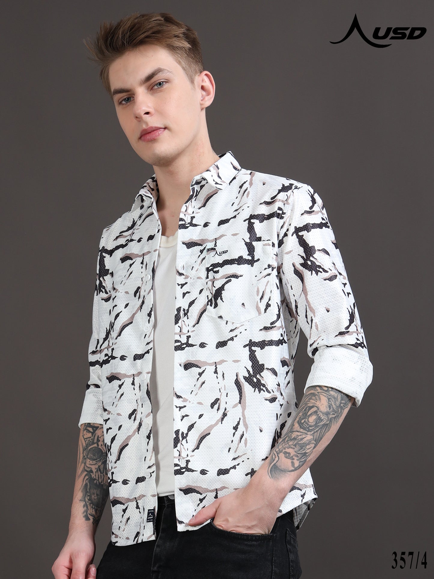 Crochet Digital Printed Shirts - 357/4