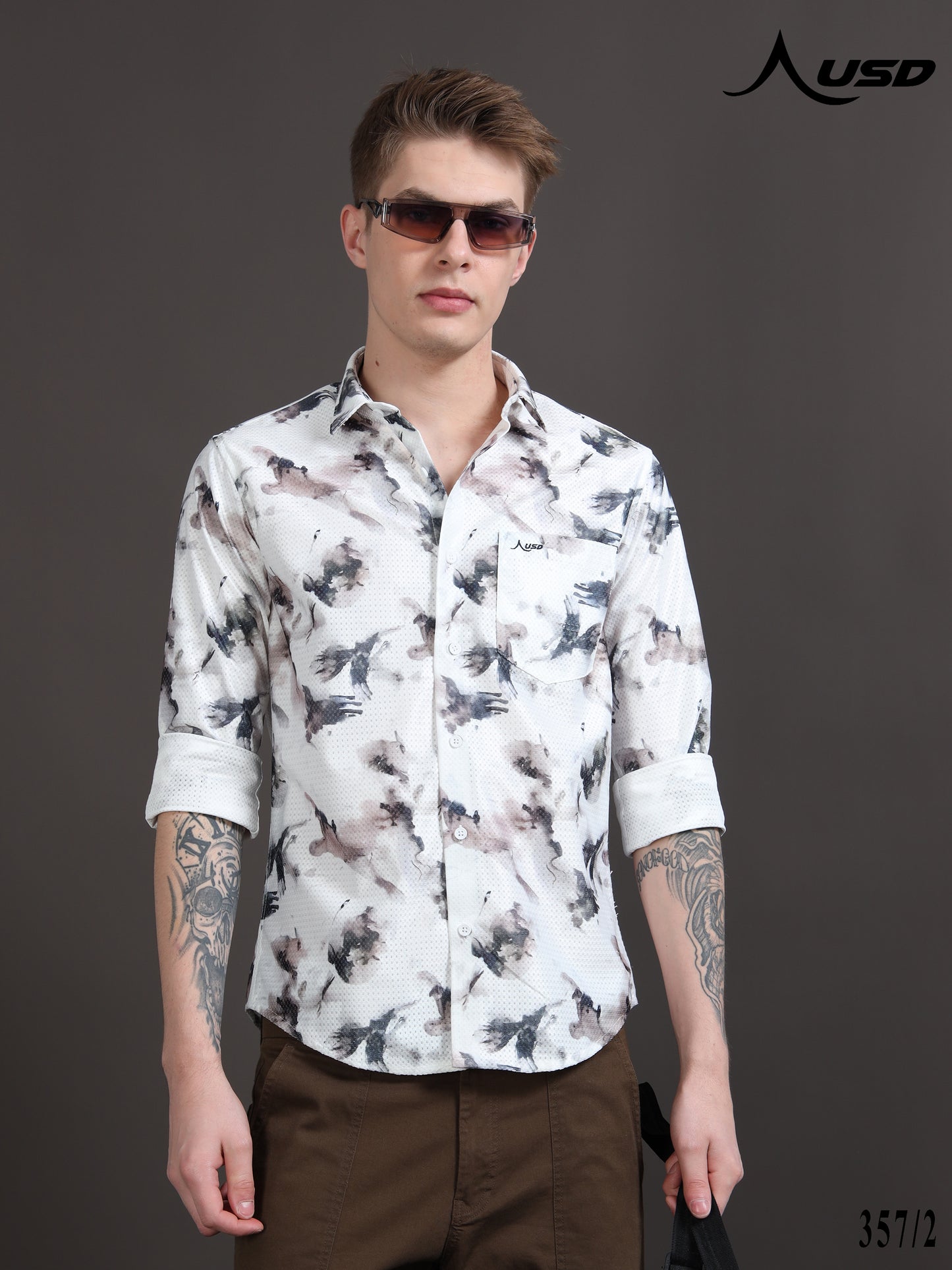 357/2-Crochet Digital Printed Shirts