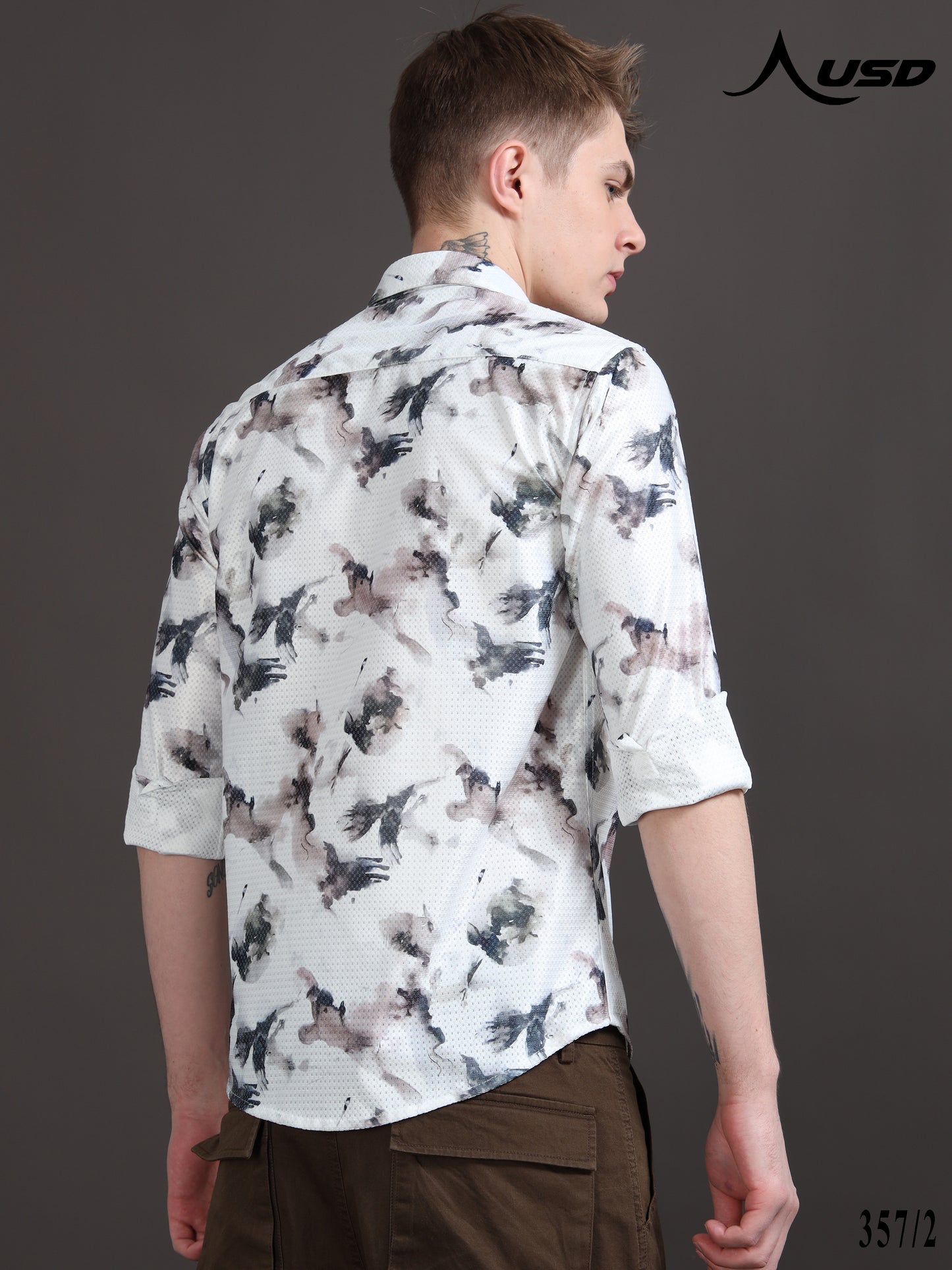 357/2-Crochet Digital Printed Shirts