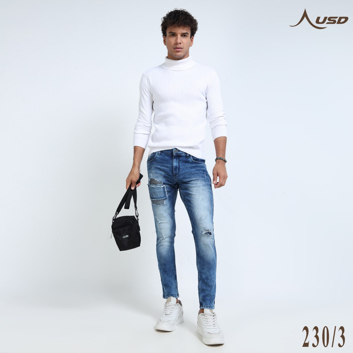 Ripped Ankle Fit Jeans Bold Streetwear-230/3