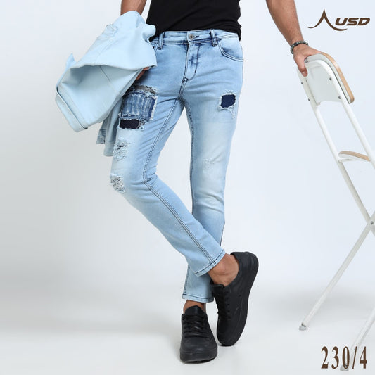 Ripped Ankle Fit Jeans Bold Streetwear-230/4