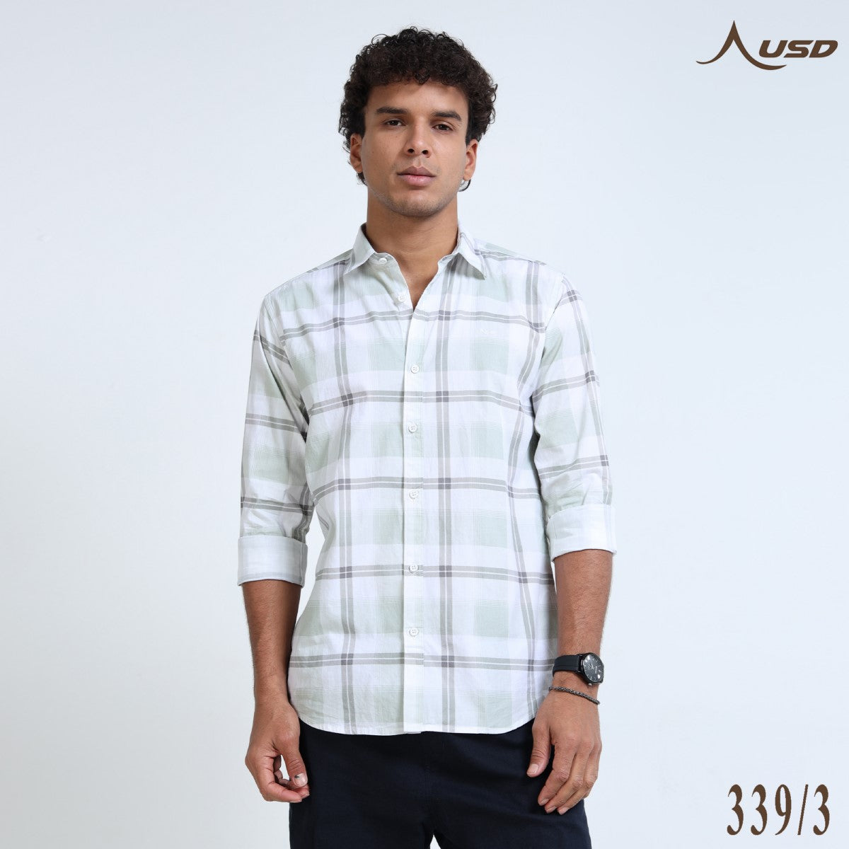 Twil Cotton Printed Chex Shirts - 339/3