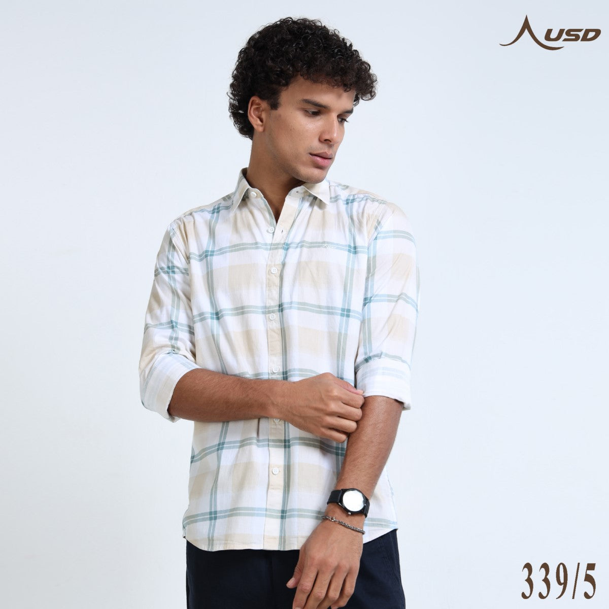 Twill Cotton Printed Chex Shirts - 339/5