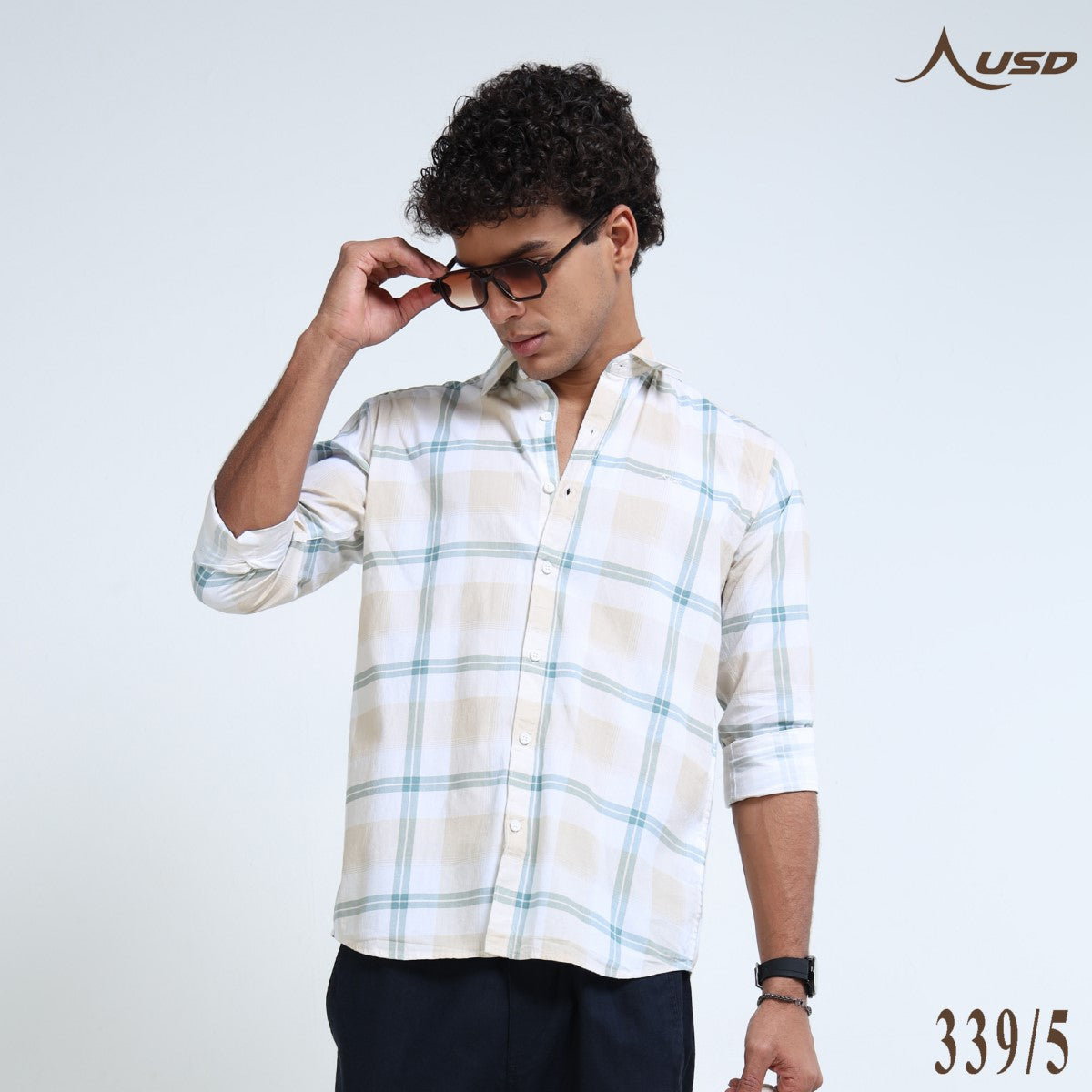 Twill Cotton Printed Chex Shirts - 339/5