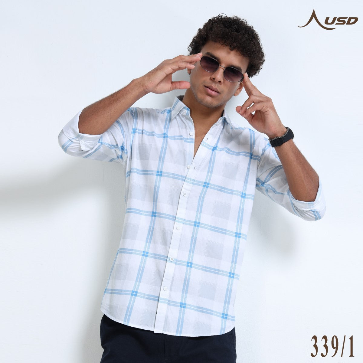 Twil Cotton Printed Chex Shirts - 339/1