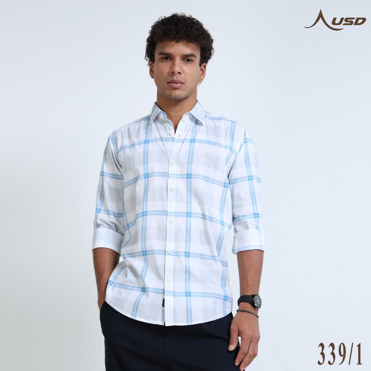 Twil Cotton Printed Chex Shirts - 339/1