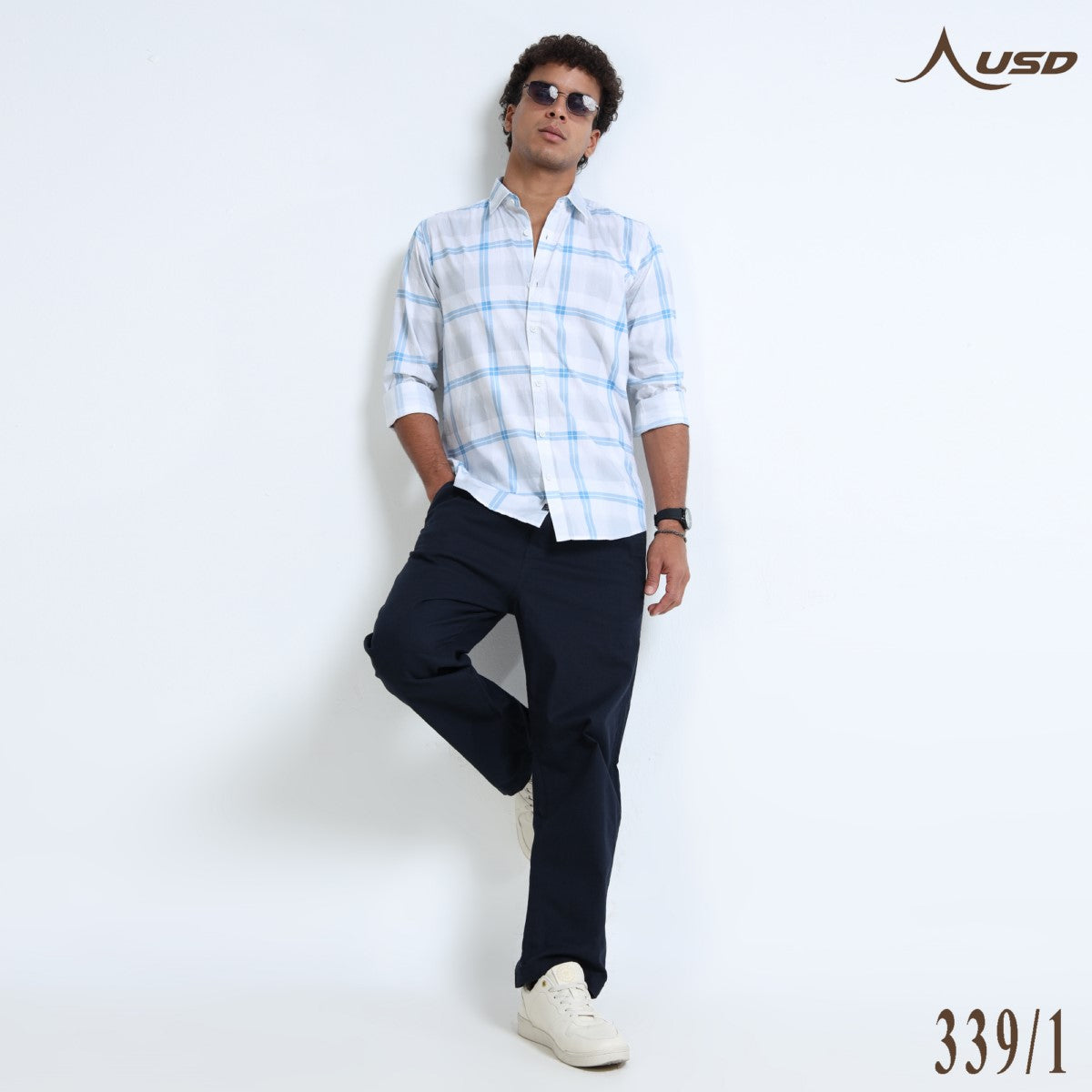 Twil Cotton Printed Chex Shirts - 339/1