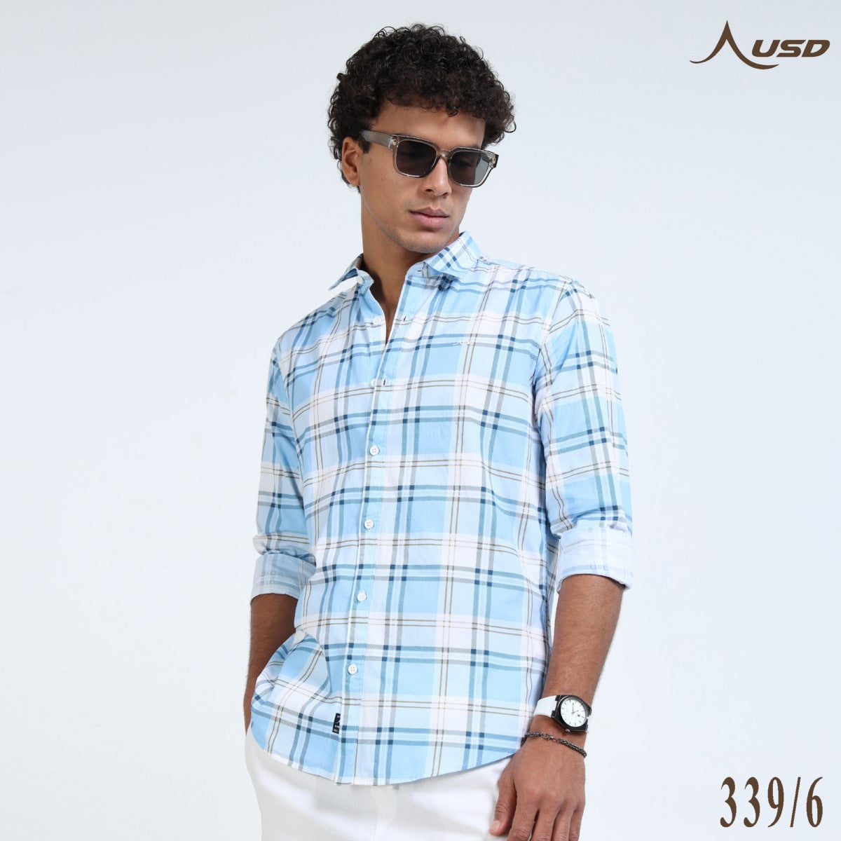 Twill Cotton Printed Chex Shirts - 339/6