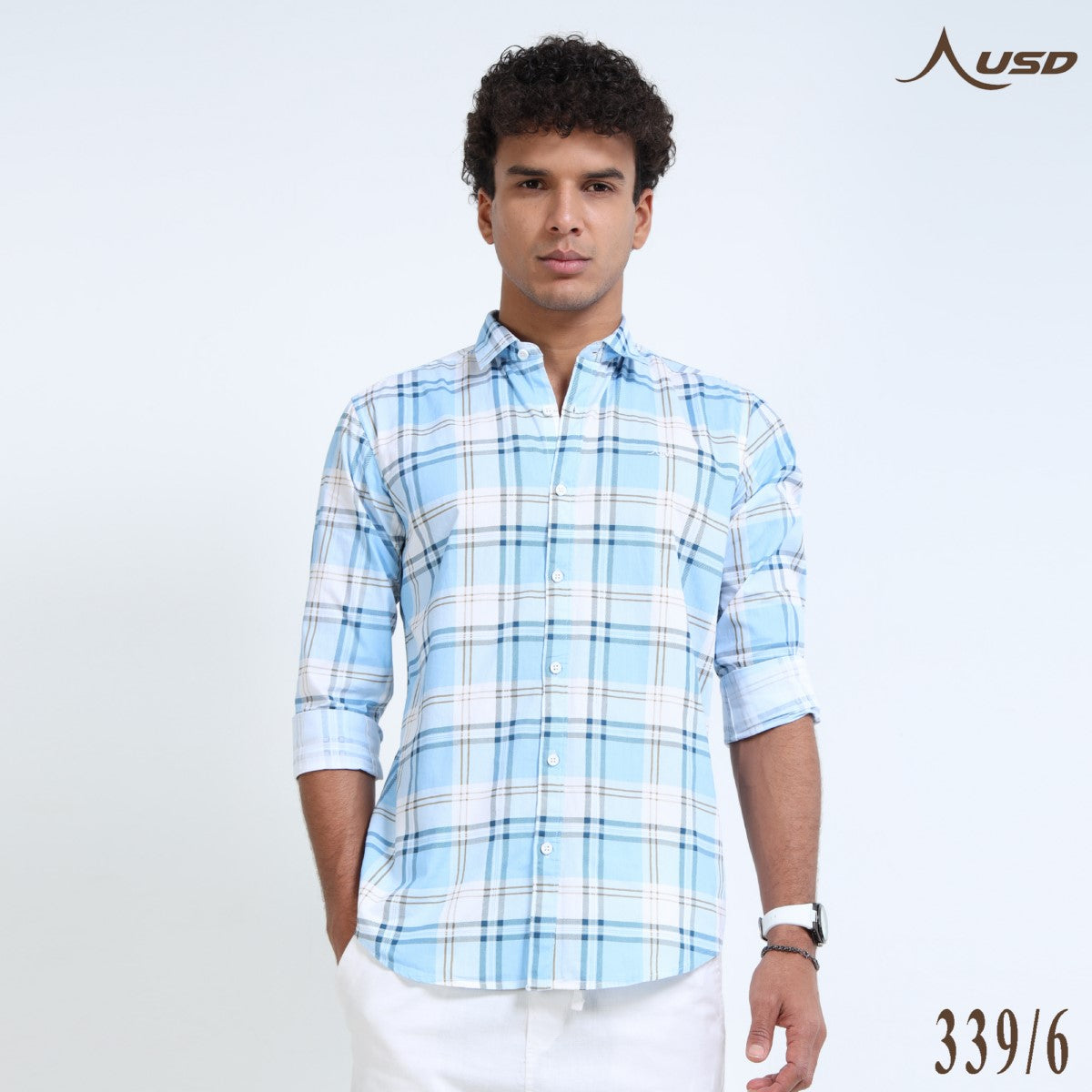 Twill Cotton Printed Chex Shirts - 339/6