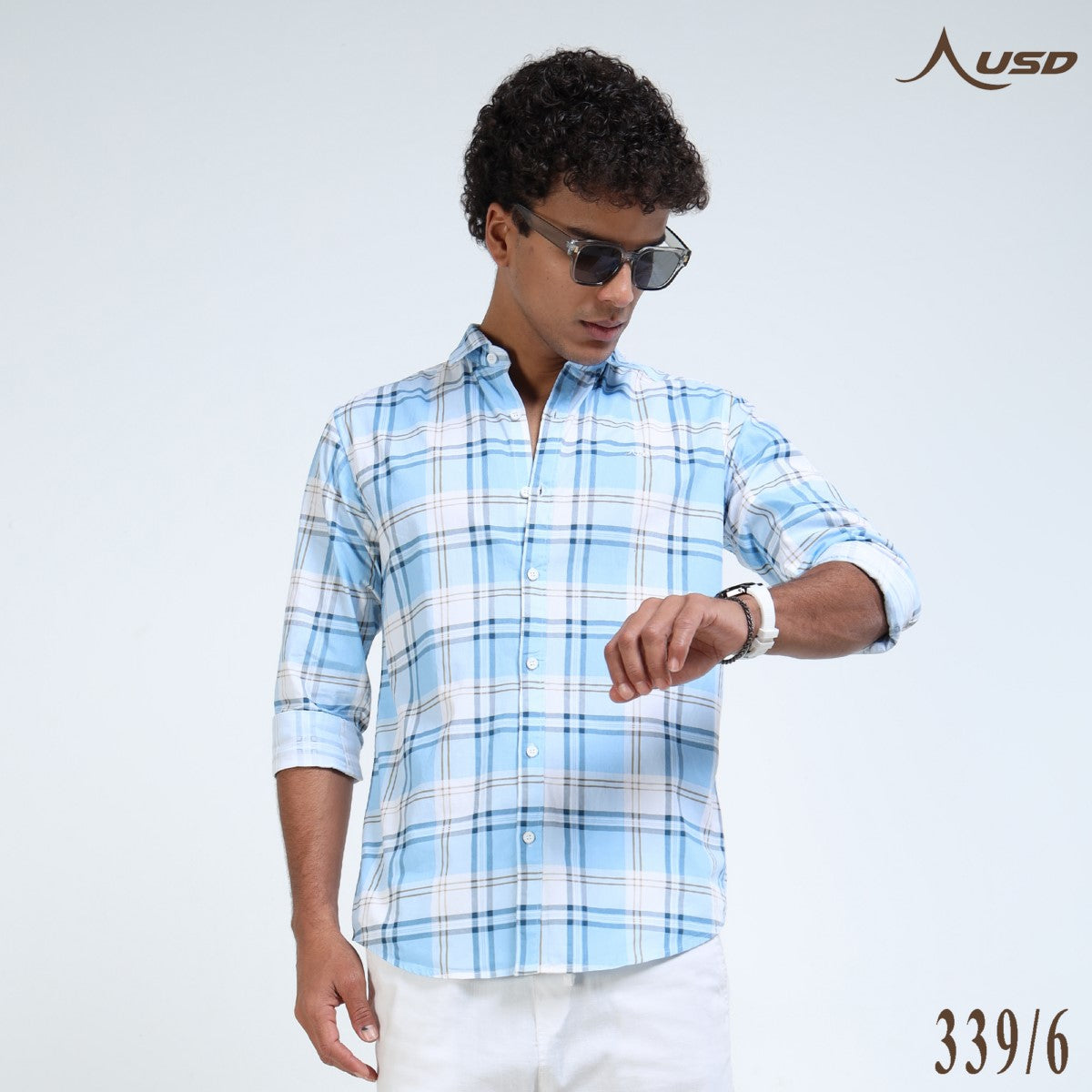 Twill Cotton Printed Chex Shirts - 339/6