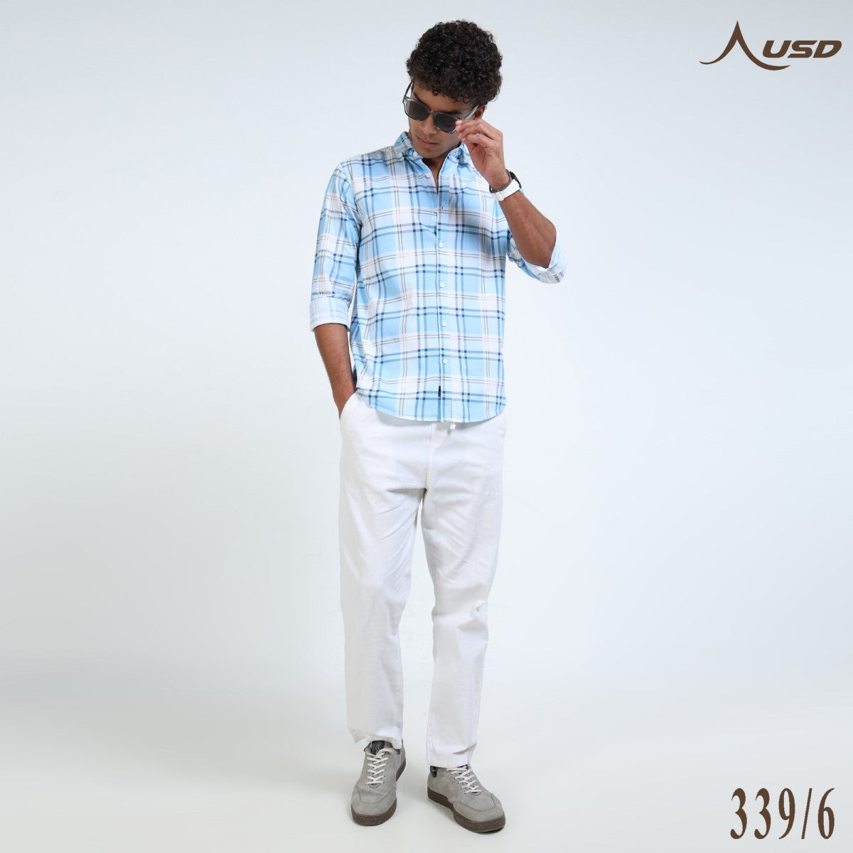 Twill Cotton Printed Chex Shirts - 339/6