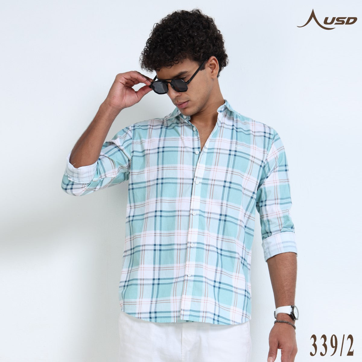 Twil Cotton Printed Chex Shirts - 339/2