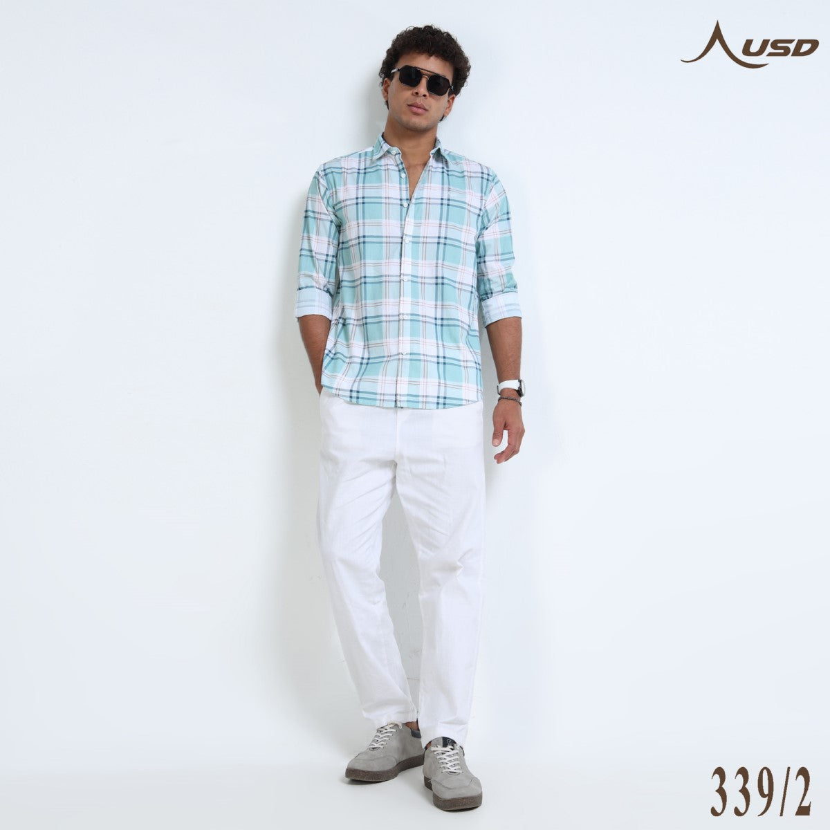 Twil Cotton Printed Chex Shirts - 339/2