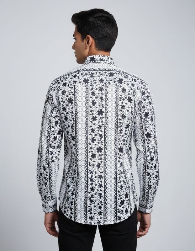 Premium Printed Satin Shirts - 376/10