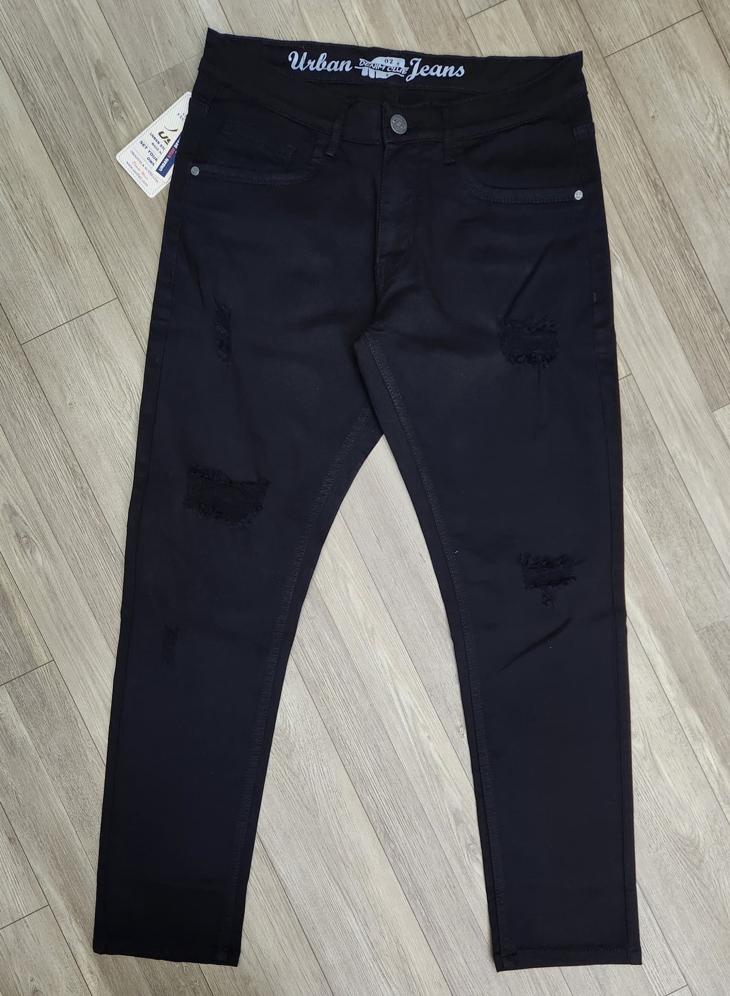 358/5-Torn Men's Premium Denim Jeans Ankle Fit