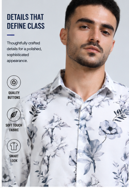 Premium Rayon Digital Print Shirt - 386/8