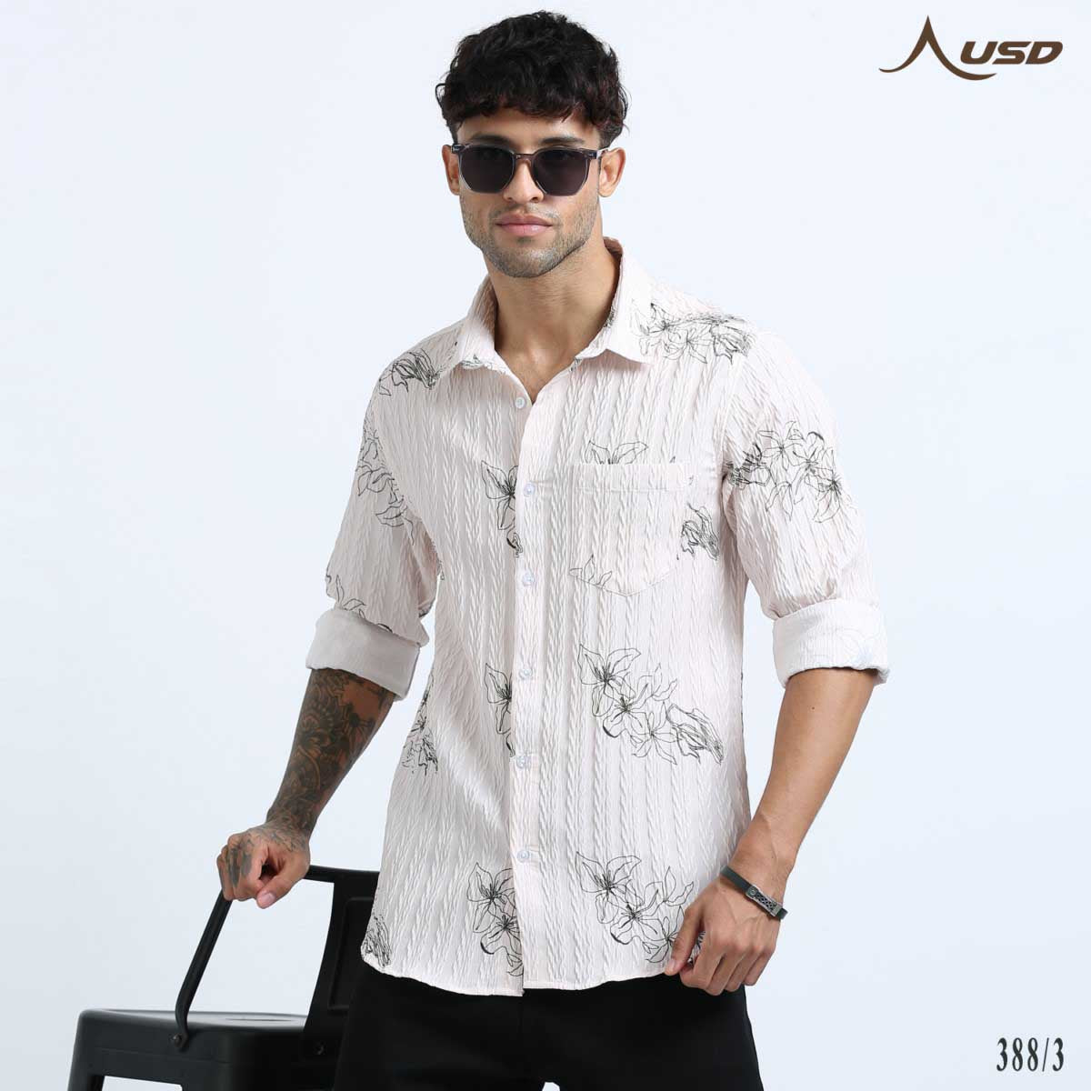 Premium Jacquard Digital Printed Shirts-388/3