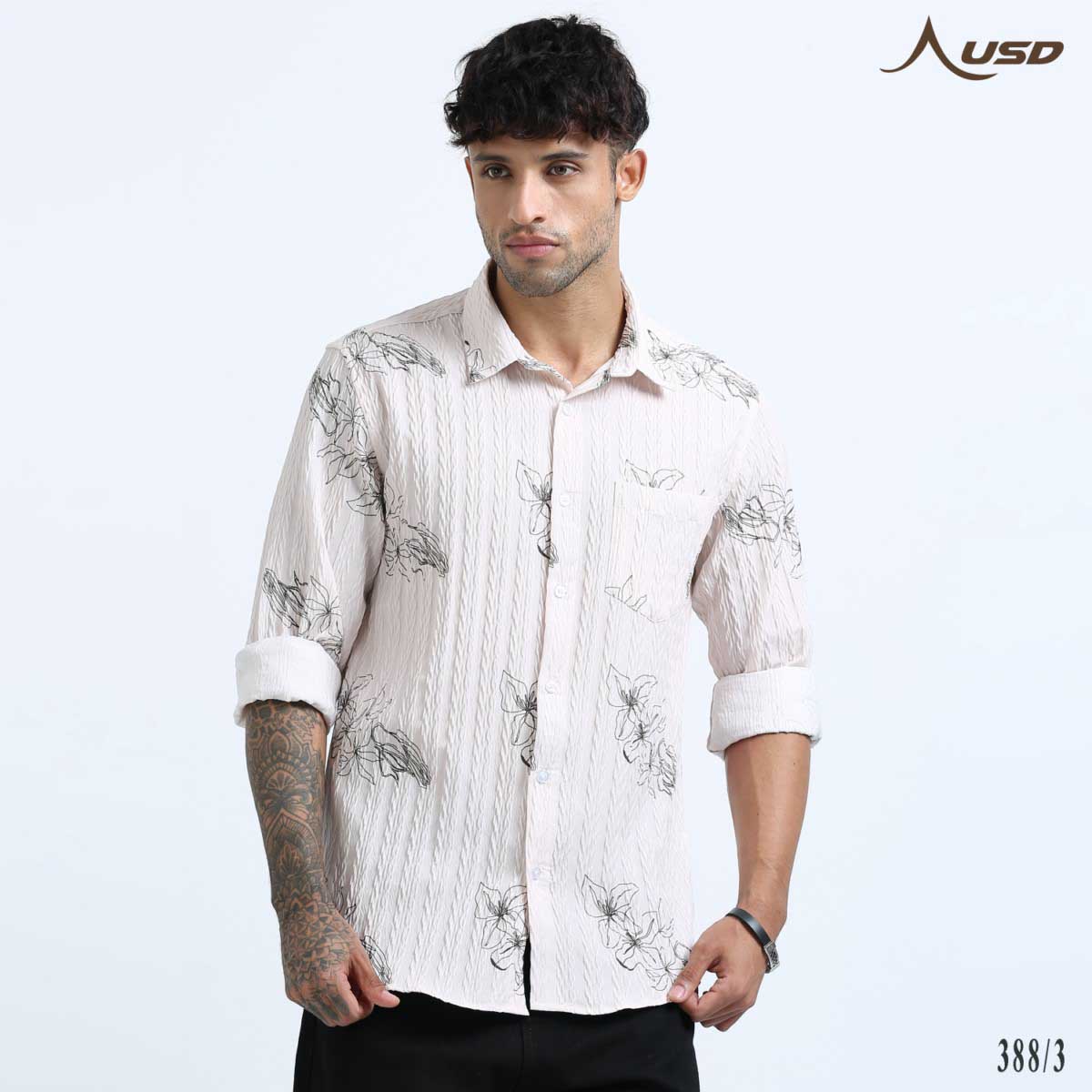 Premium Jacquard Digital Printed Shirts-388/3